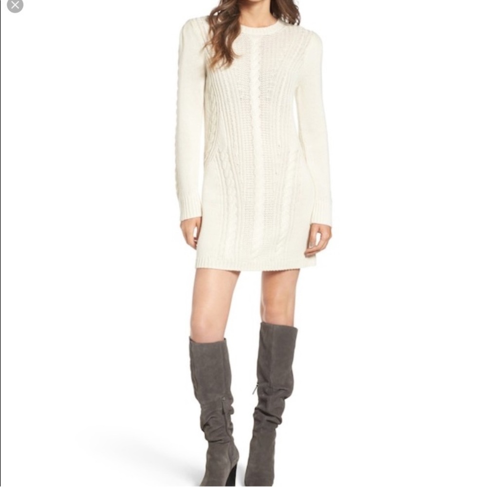 Treasure Bond Sweater Dress in Ivory sz S